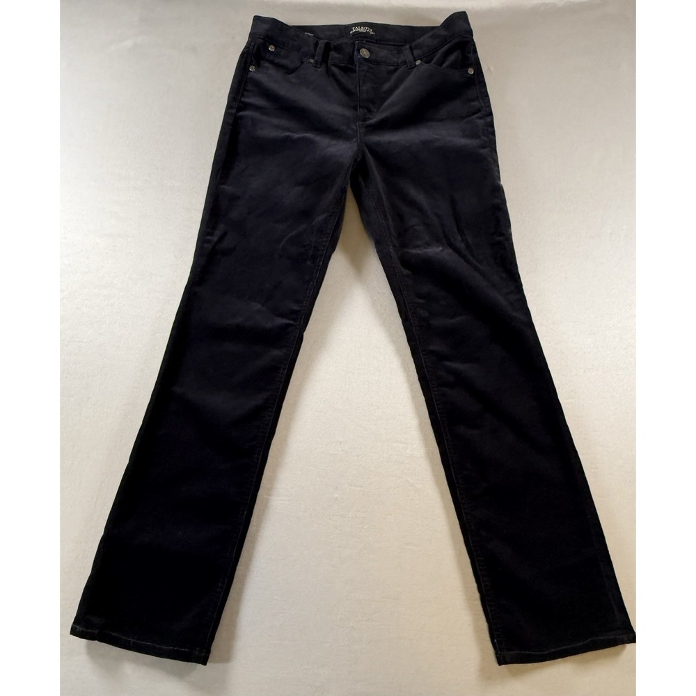 Talbots Flawless Five Pocket Straight Leg Pants Black Corduroy Petite 2P